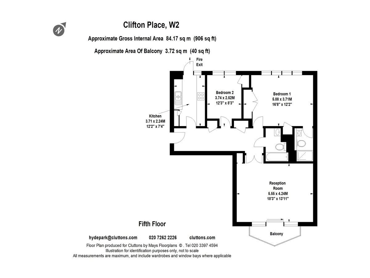 Clifton Place, London, W2 - Floorplan 1