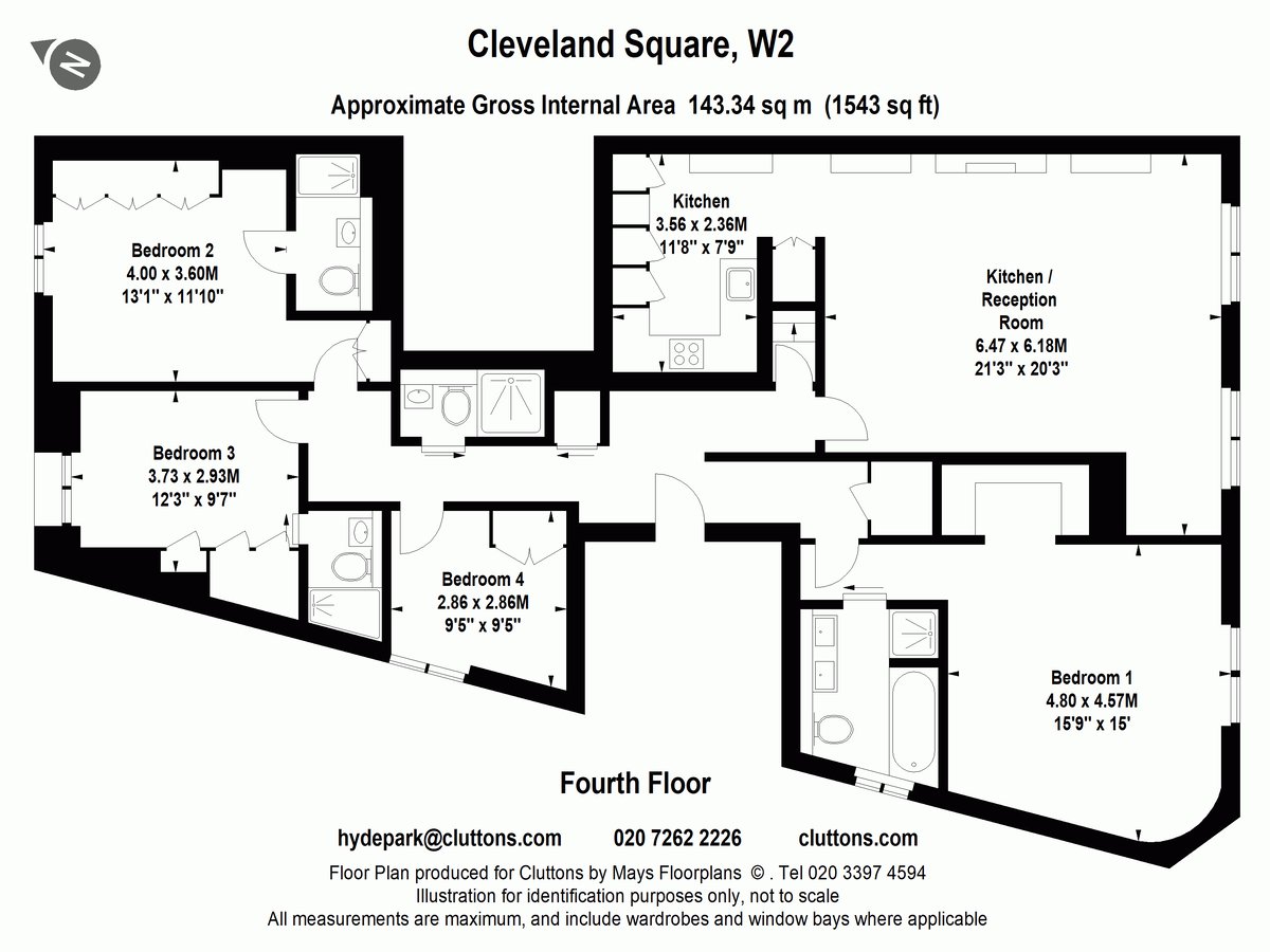 Cleveland Square, London, W2 - Floorplan 1