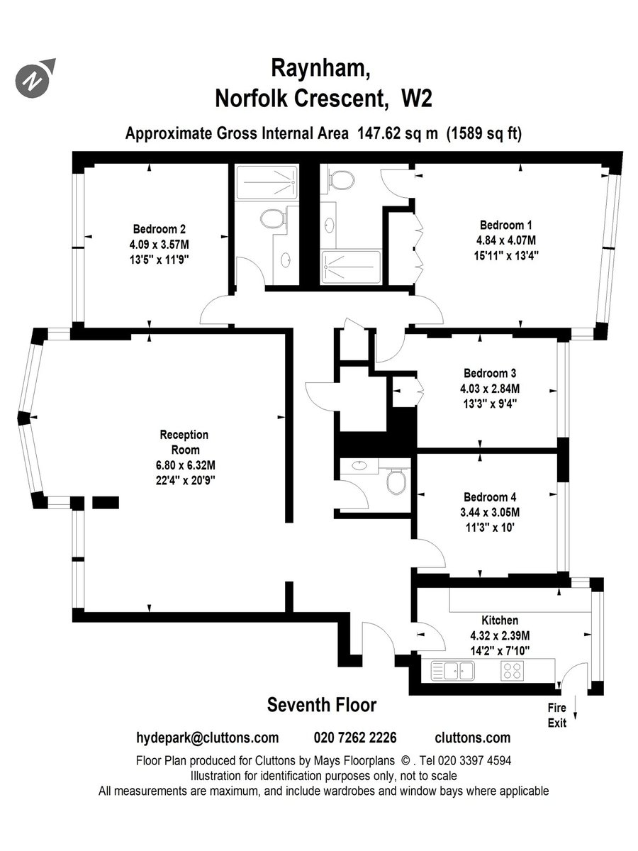Norfolk Crescent, London, W2 - Floorplan 1