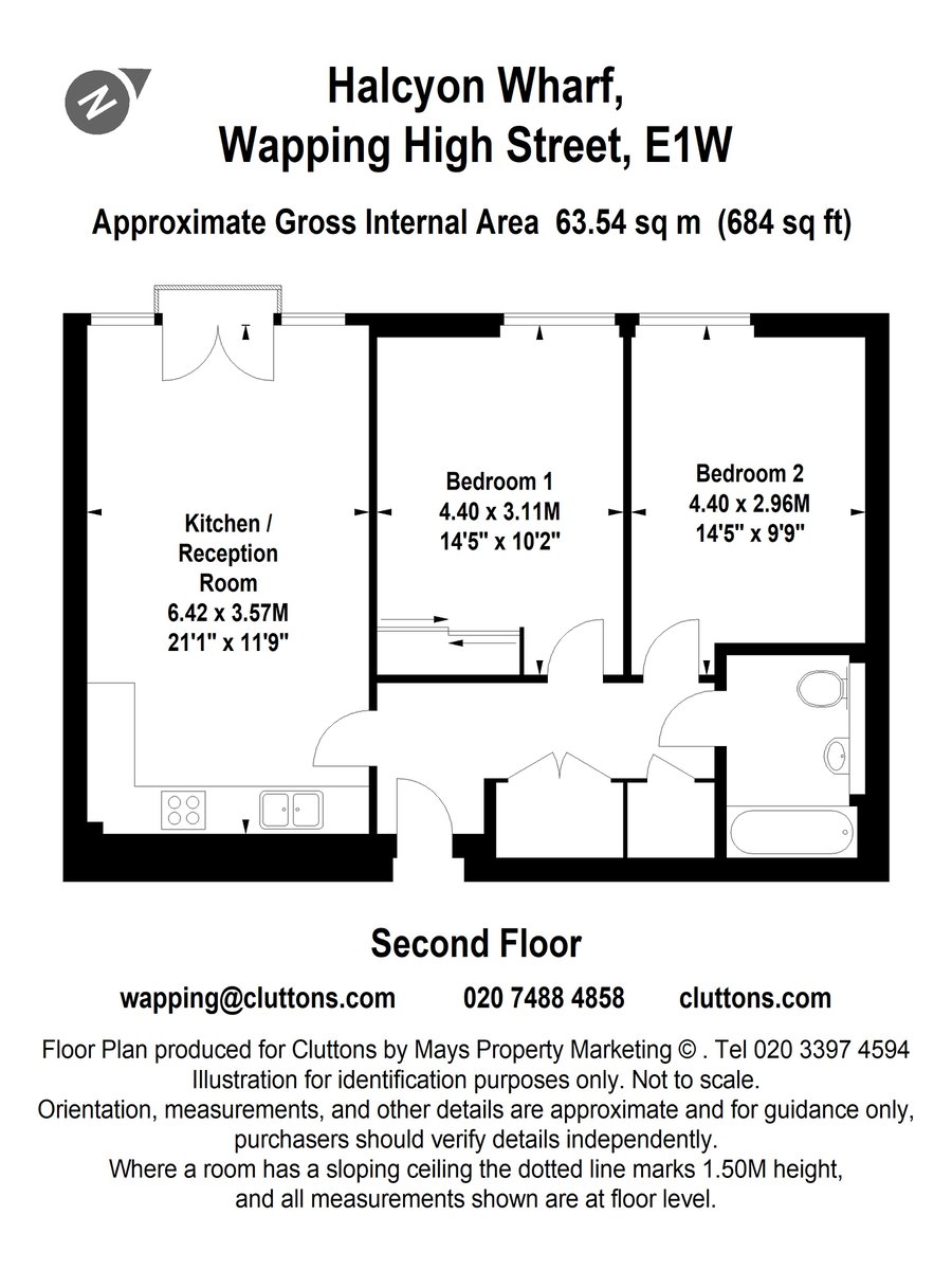 Halcyon Wharf, London, E1W - Floorplan 1