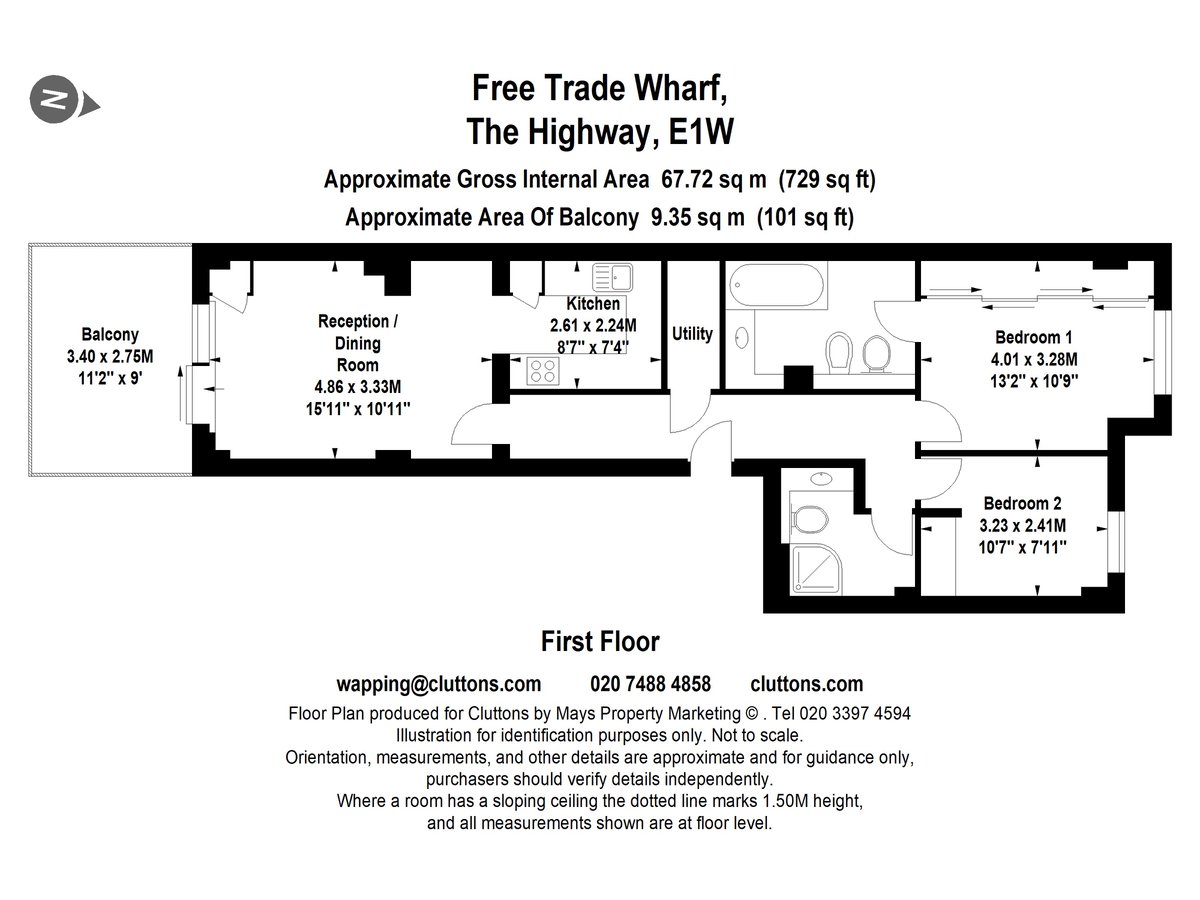 Free Trade Wharf, London, E1W - Floorplan 1