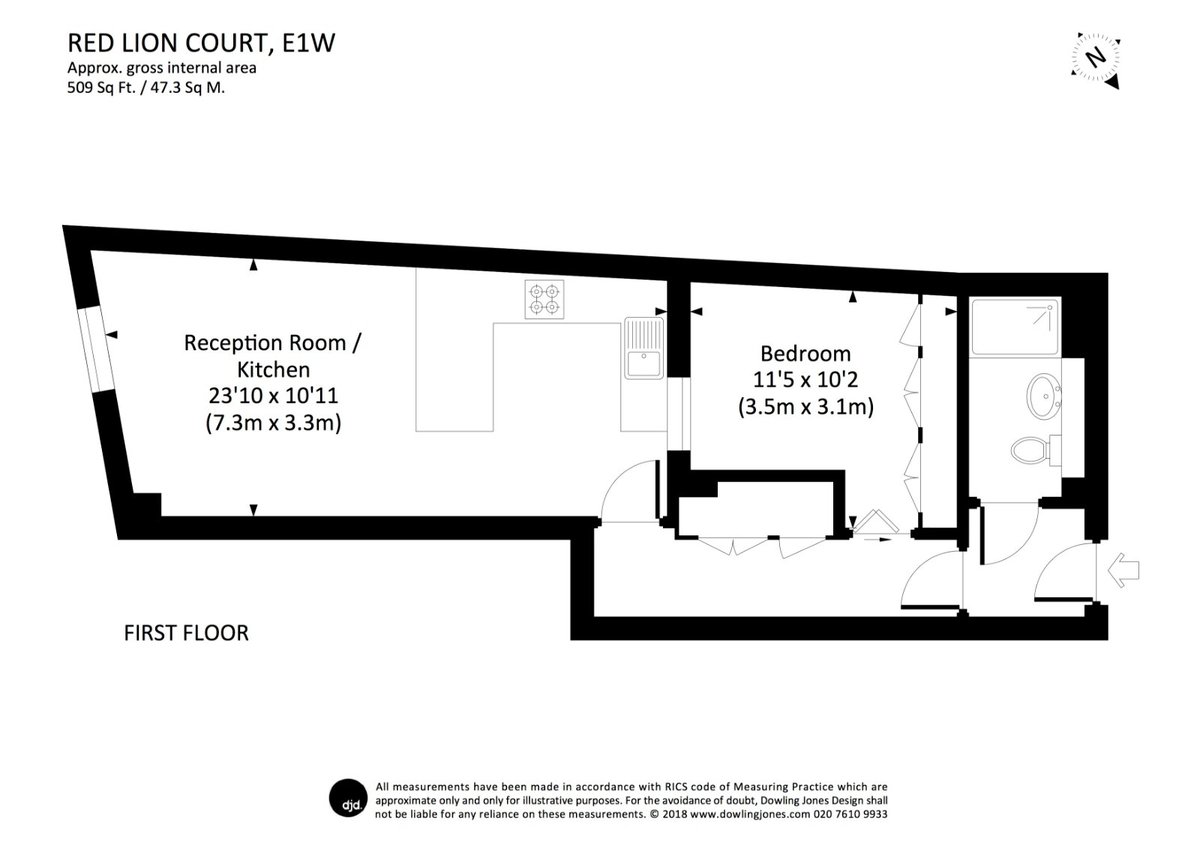 Red Lion Court, London, E1W - Floorplan 1