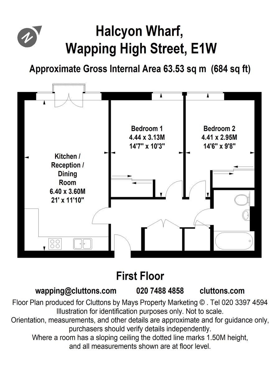Halcyon Wharf, London, E1W - Floorplan 1