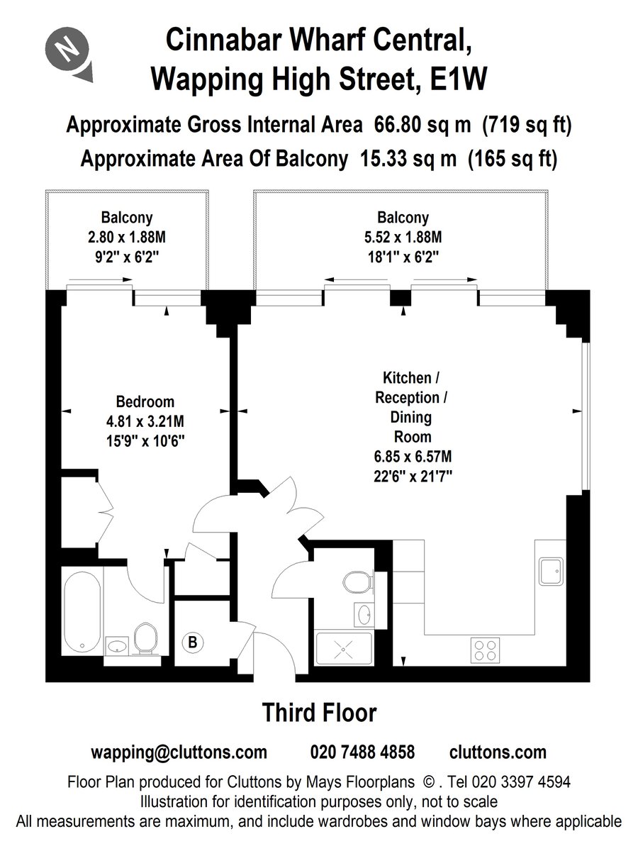 Cinnabar Wharf Central, London, E1W - Floorplan 1