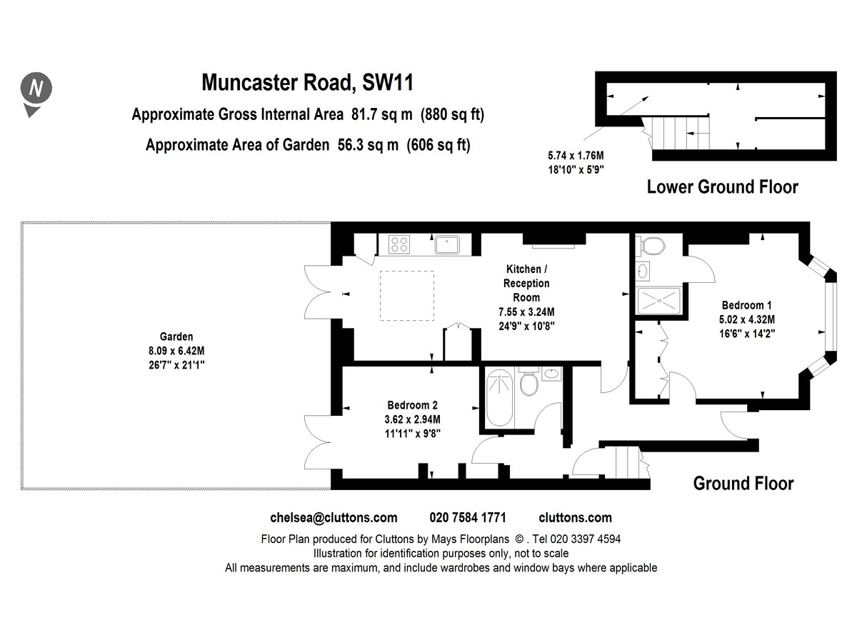 Muncaster Road, Clapham, London, SW11 - Floorplan 1