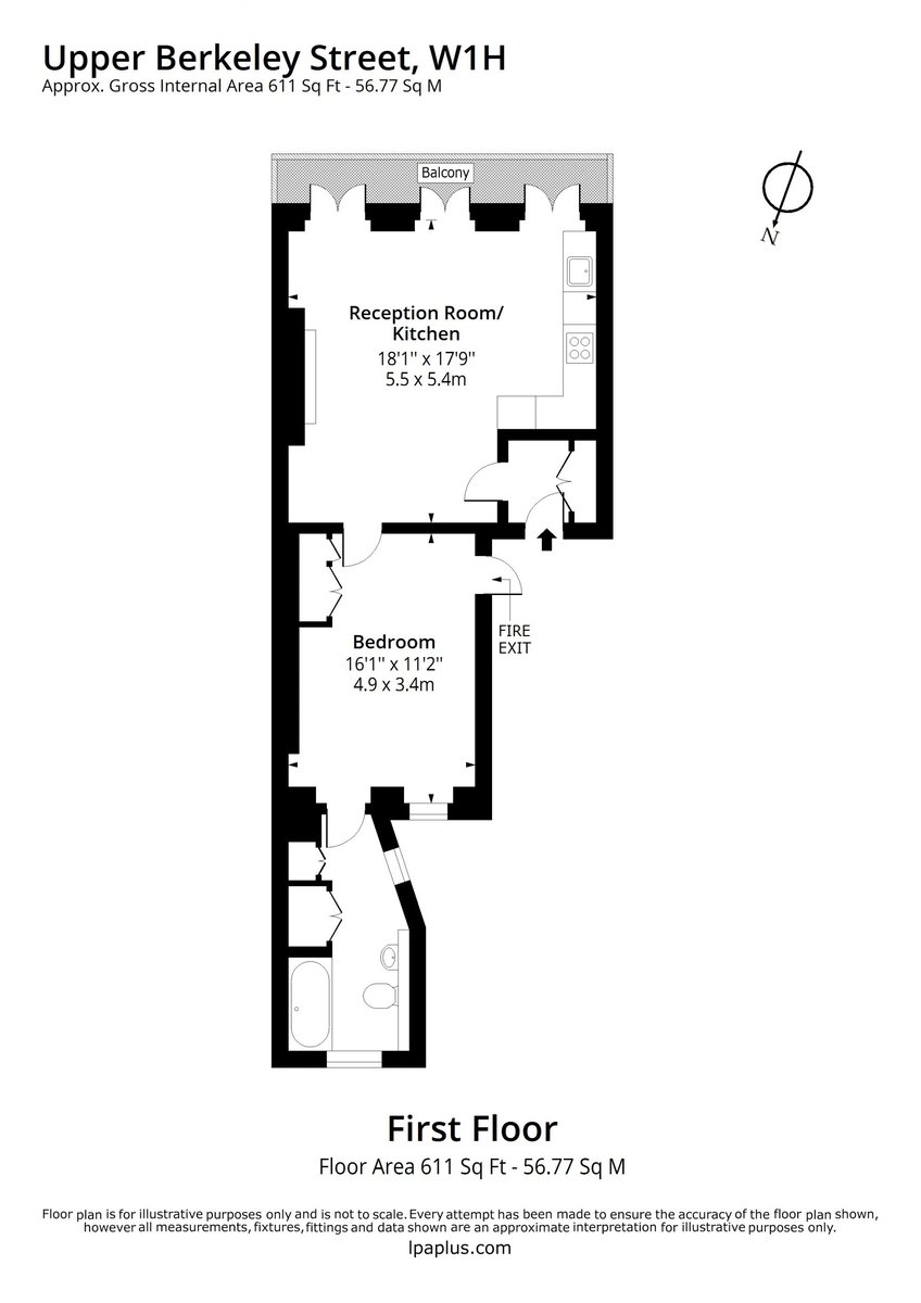 Upper Berkeley Street, Marylebone, London, W1H - Floorplan 1