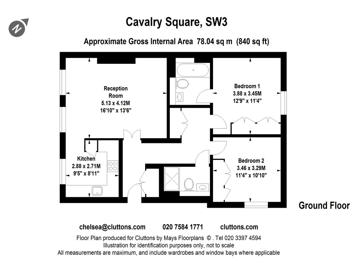Cavalry Square, Chelsea, Chelsea, SW3 - Floorplan 1
