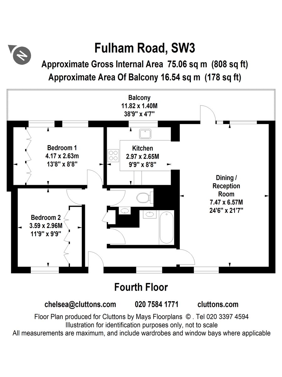 Fulham Road, South Kensington, London, SW3 - Floorplan 1