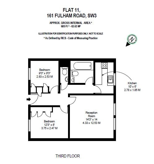 Fulham Road, Chelsea, London, SW3 - Floorplan 1