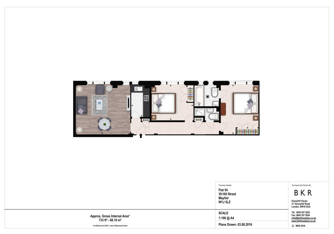 Hill Street, Mayfair, London, W1J - Floorplan 1