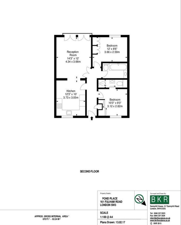 161 Fulham Road, South Kensington, London, SW3 - Floorplan 1