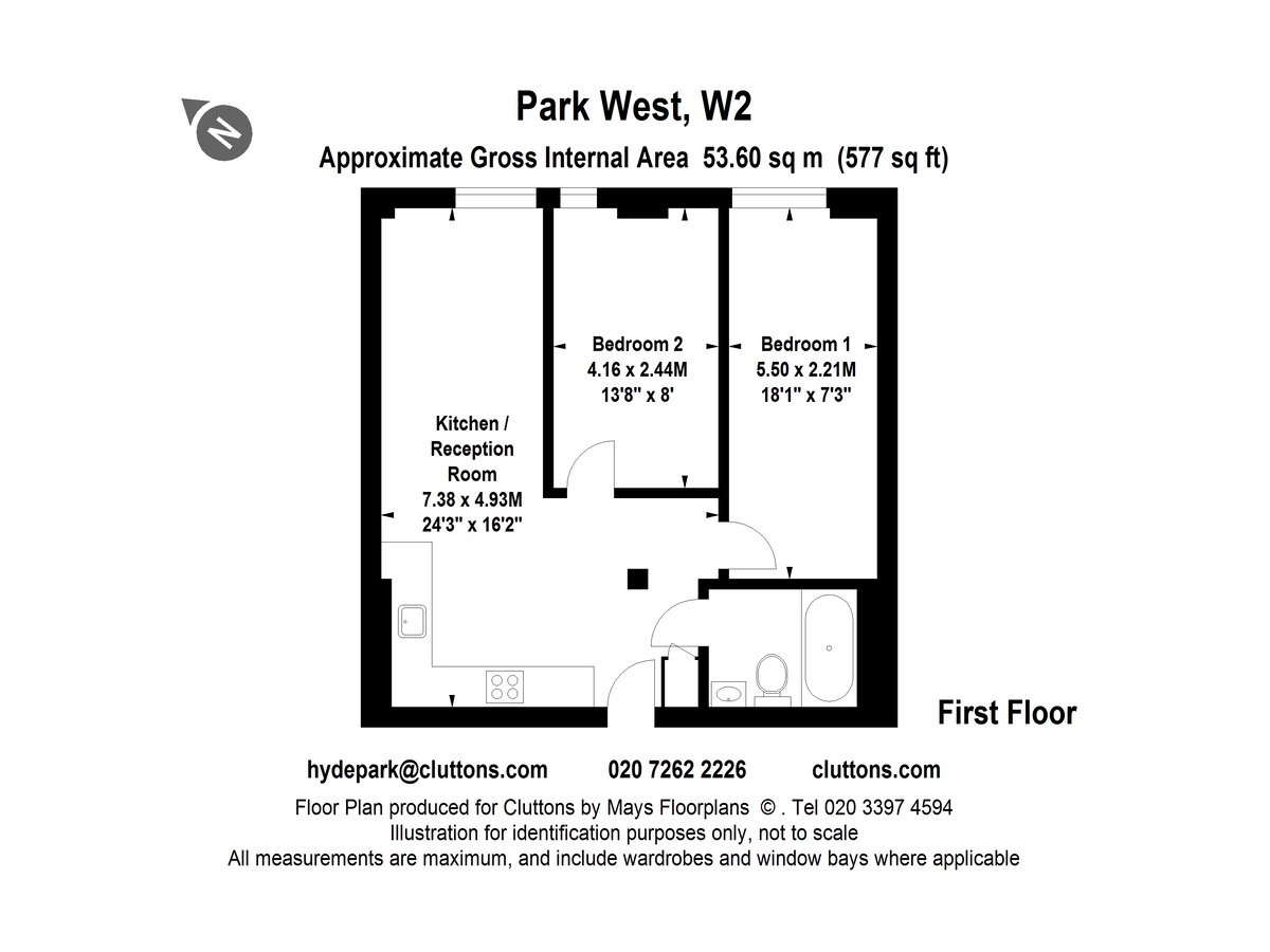 Edgeware Road, Hyde Park, London, W2 - Floorplan 1
