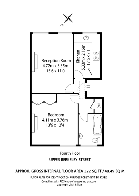 Upper Berkeley Street, Marylebone, London, W1H - Floorplan 1
