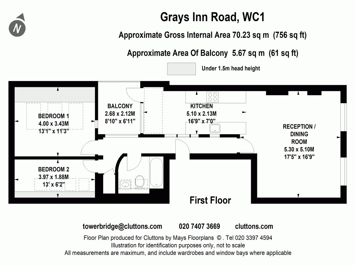 Gray’s Inn Road, Clerkenwell, London, WC1X - Floorplan 1
