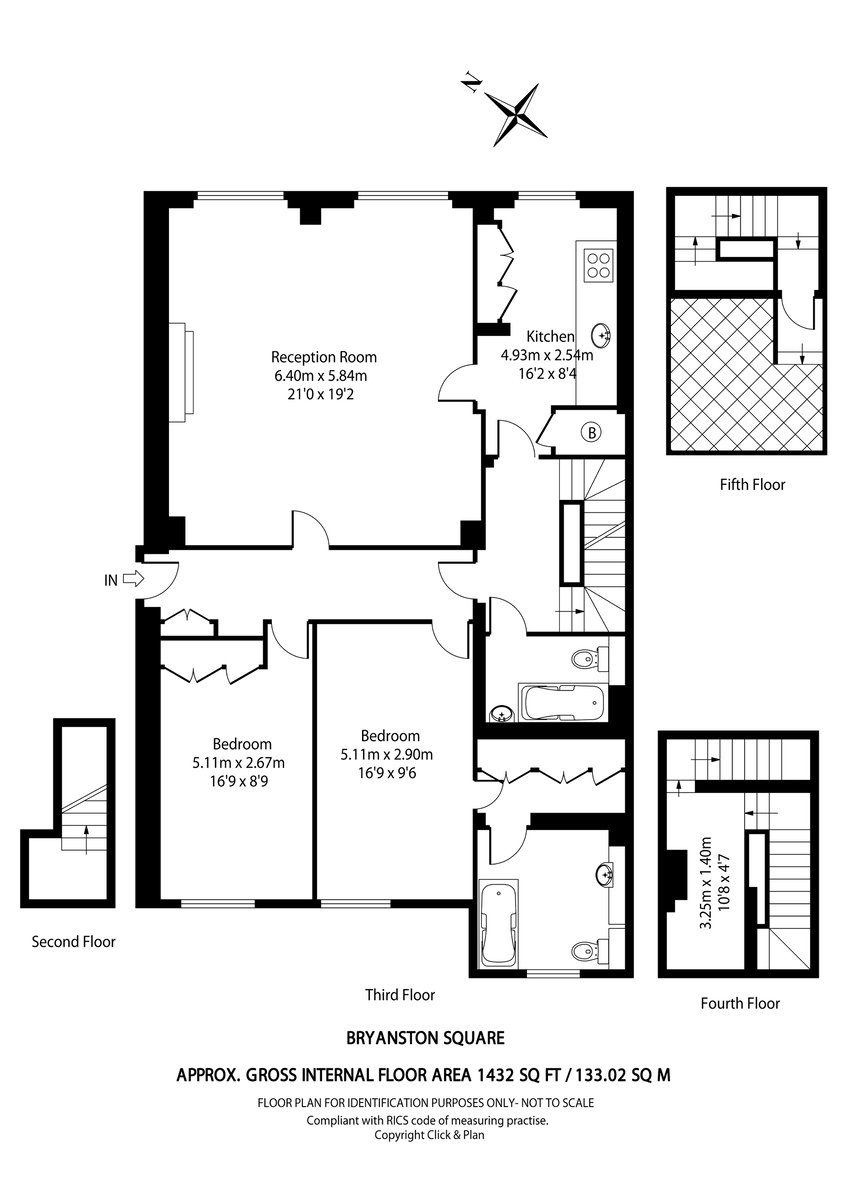 Bryanston Square, Hyde Park, London, W1H - Floorplan 1