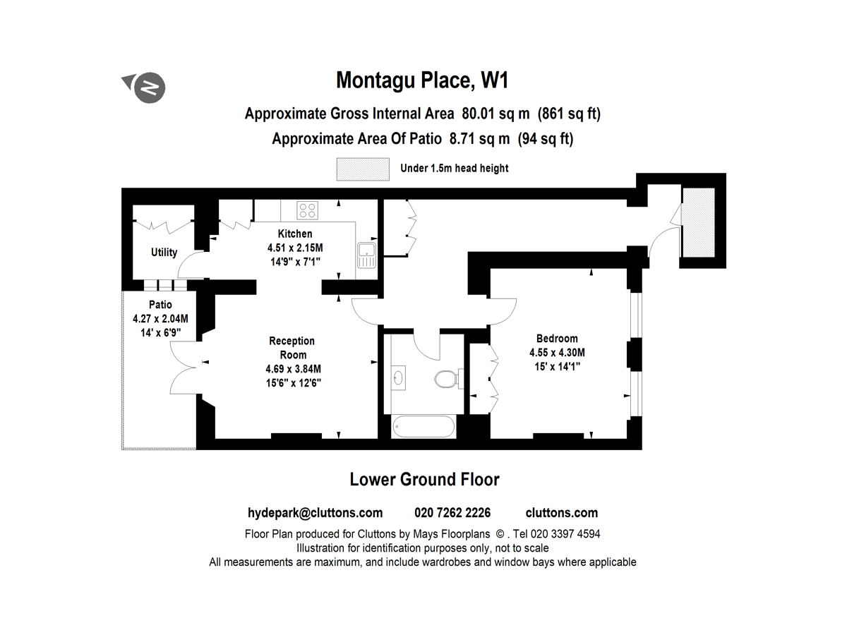 Montagu Place, Hyde Park, London, W1H - Floorplan 1