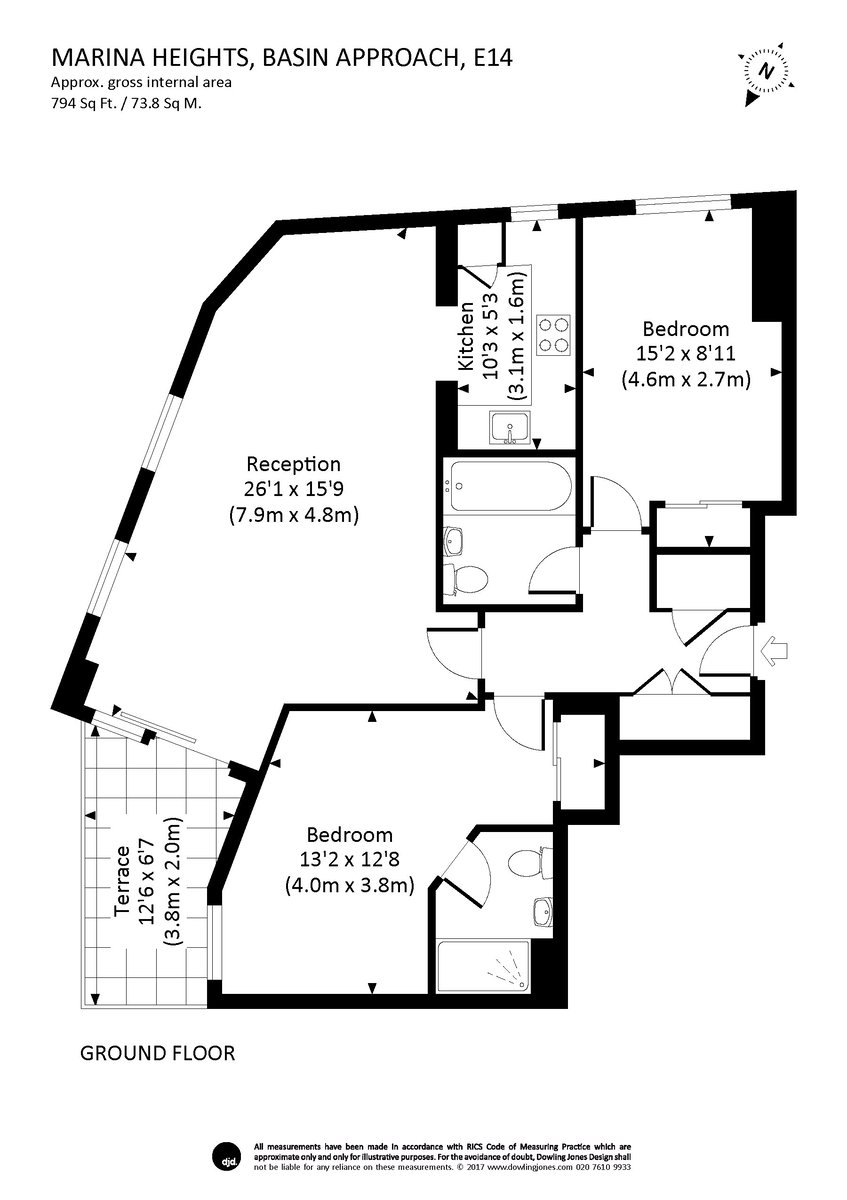 Marina Heights, Wapping, London, E14 - Floorplan 1