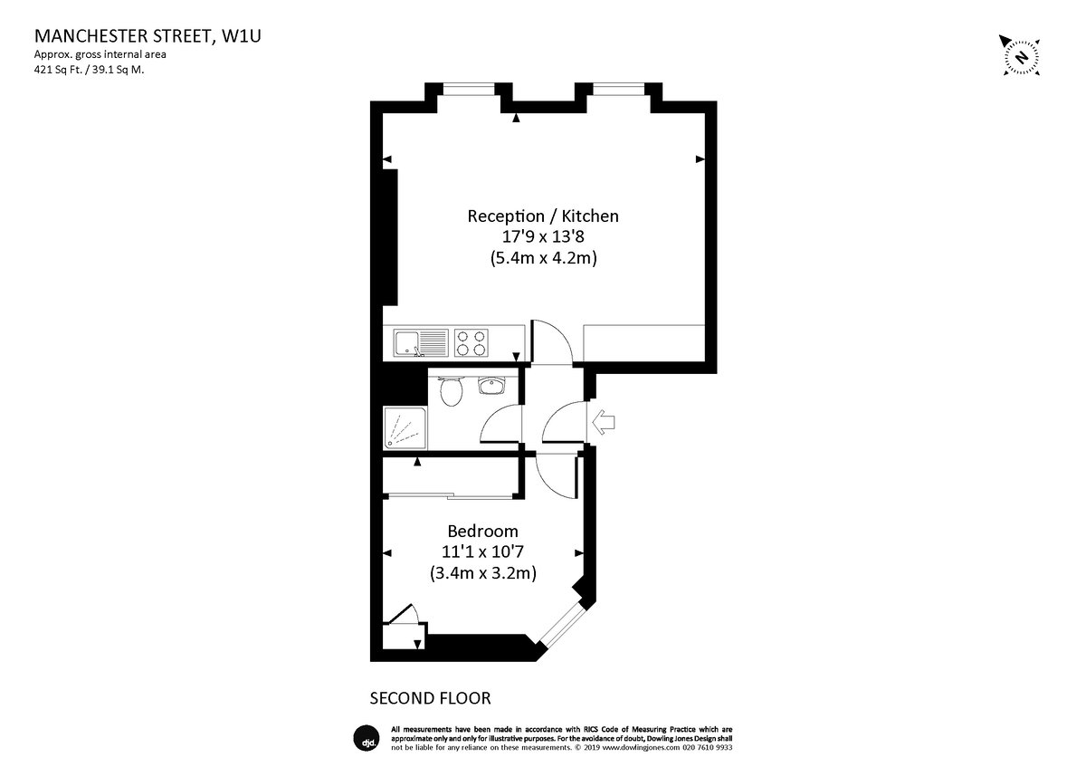 Manchester Street, Marylebone, London, W1U - Floorplan 1