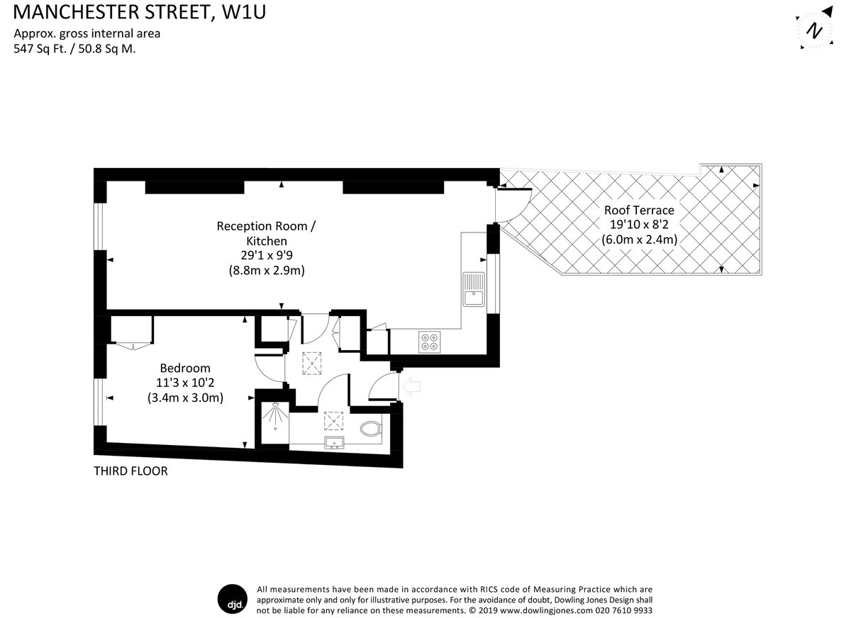 Manchester Street, Marylebone, London, W1U - Floorplan 1