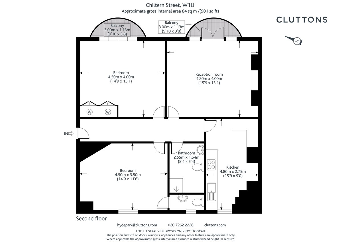 Chiltern Street, Marylebone, London, W1U - Floorplan 1