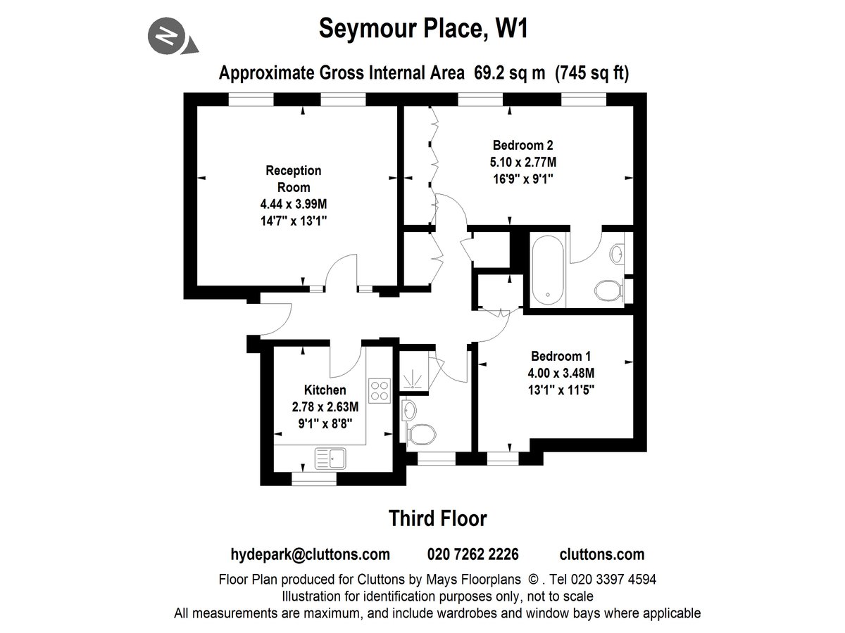Seymour Place, Marylebone, Marylebone, W1H - Floorplan 1