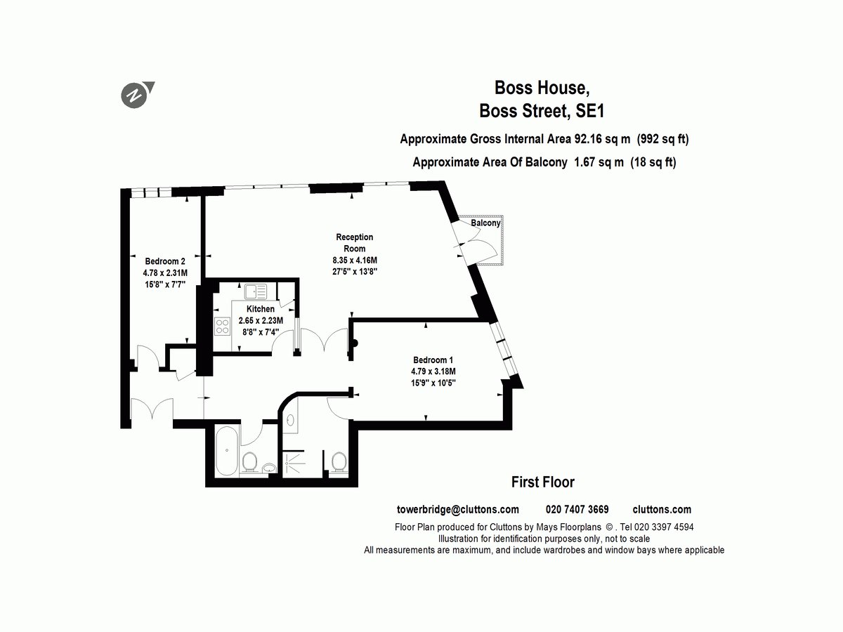 Boss House, Tower Bridge, London, SE1 - Floorplan 1