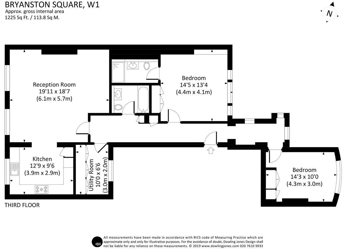 Bryanston Square, Marylebone, London, W1H - Floorplan 1