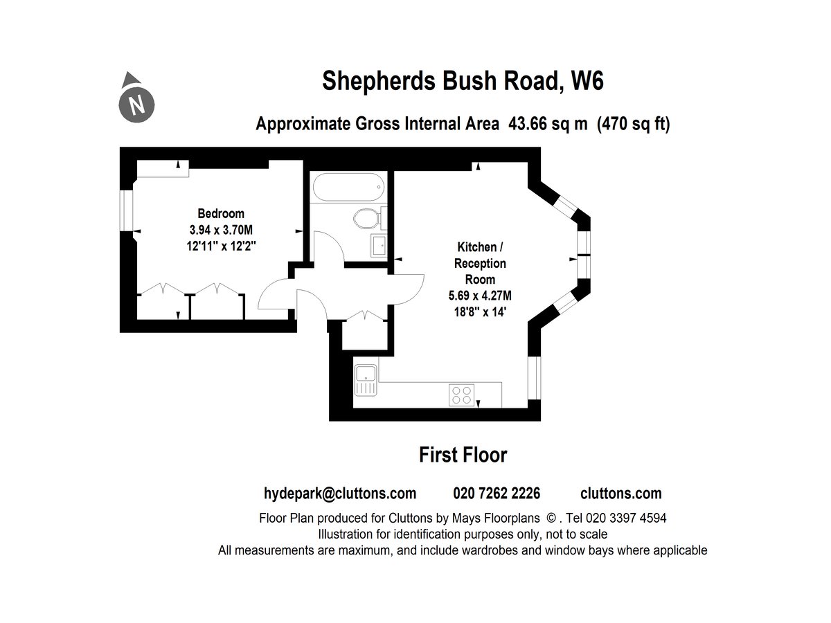 Shepherds Bush Road, Brook Green, London, W6 - Floorplan 1