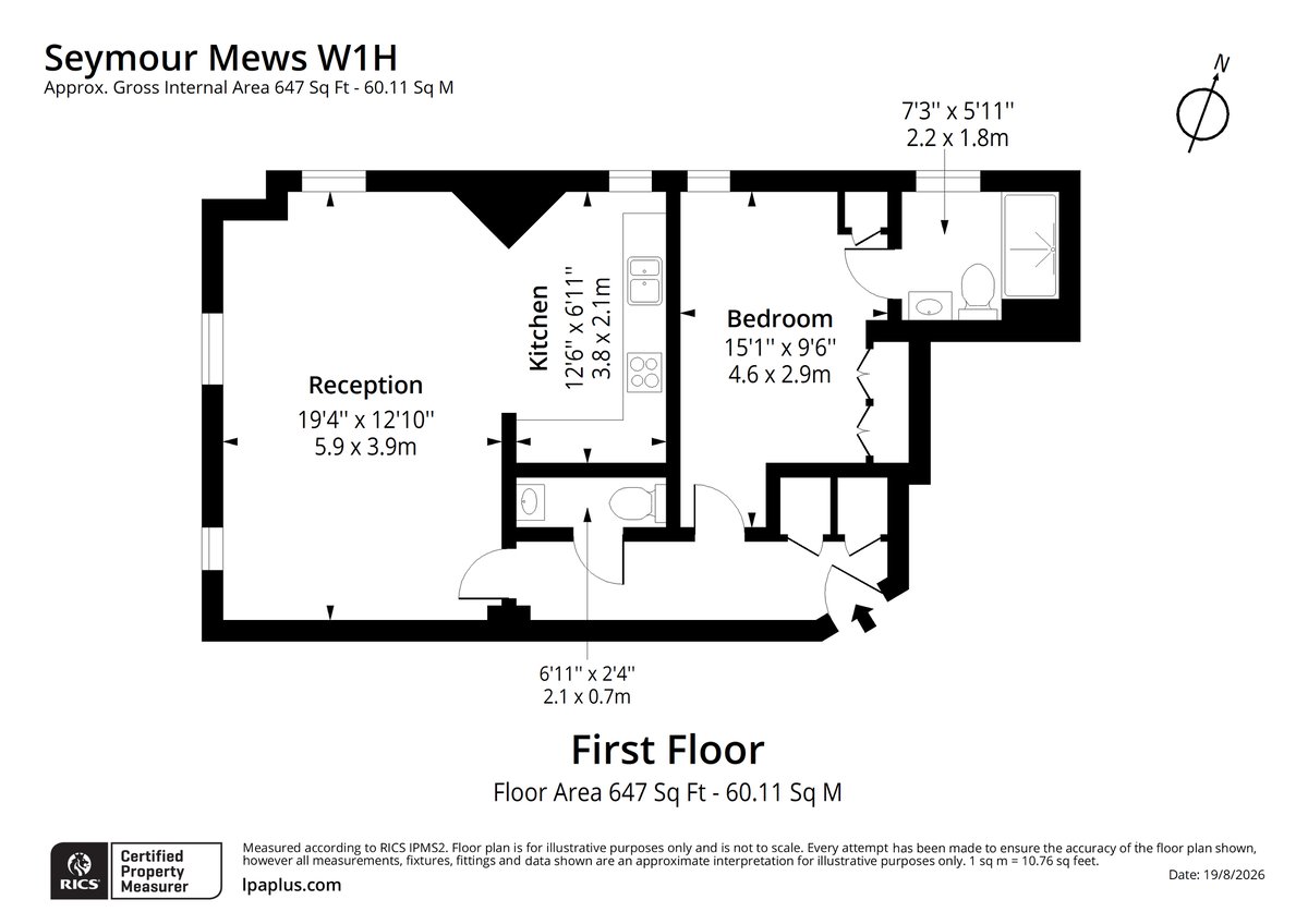 Seymour Mews, Marylebone, London, W1H - Floorplan 1