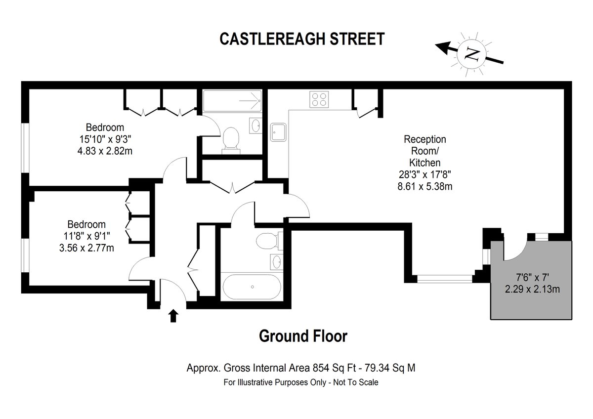 Castlereagh Street, Hyde Park, London, W1H - Floorplan 1