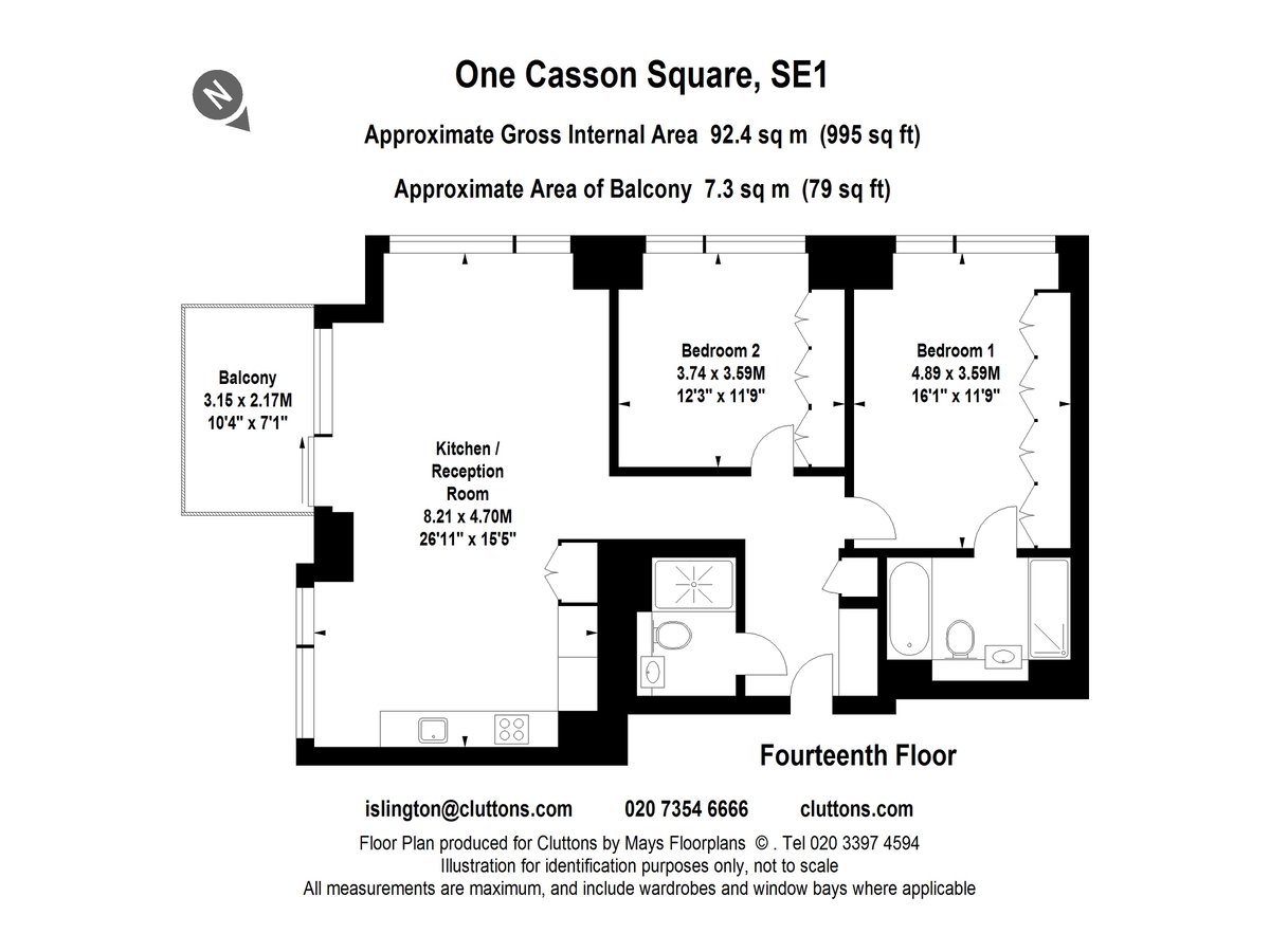 Southbank Place, Waterloo, London, SE1 - Floorplan 1