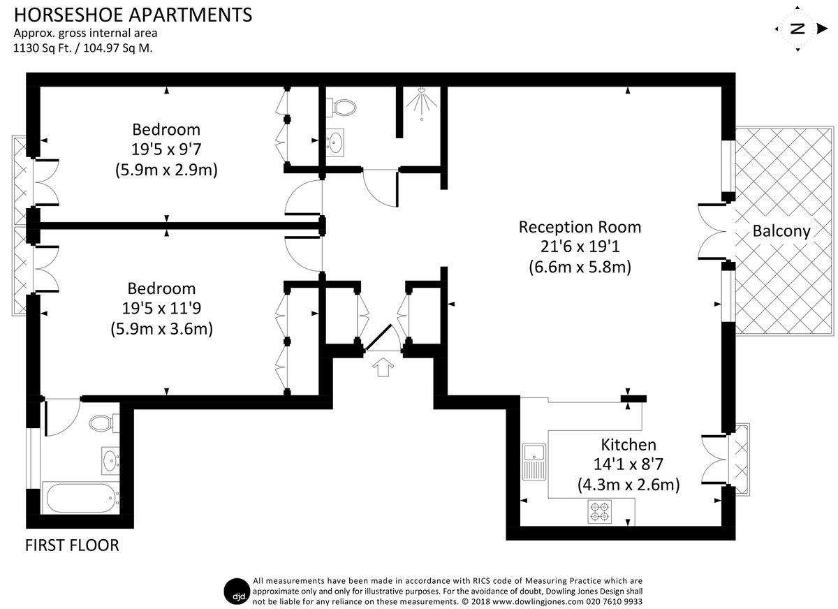 Horseshoe Wharf Apartments, 6 Clink Street, Borough Market, London, SE1 - Floorplan 1
