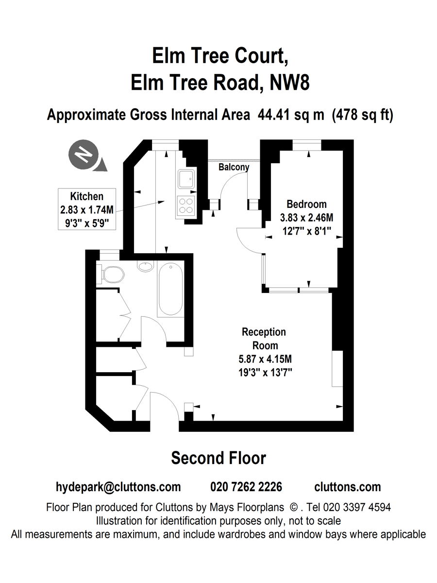 Elm Tree Court, Elm Tree Road, St Johns Wood, London, NW8 - Floorplan 1