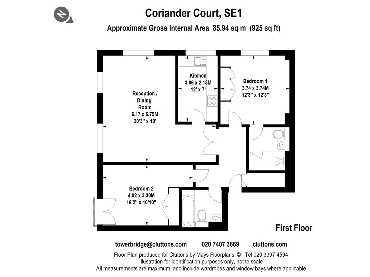 Coriander Court, Shad Thames, London, SE1 - Floorplan 1