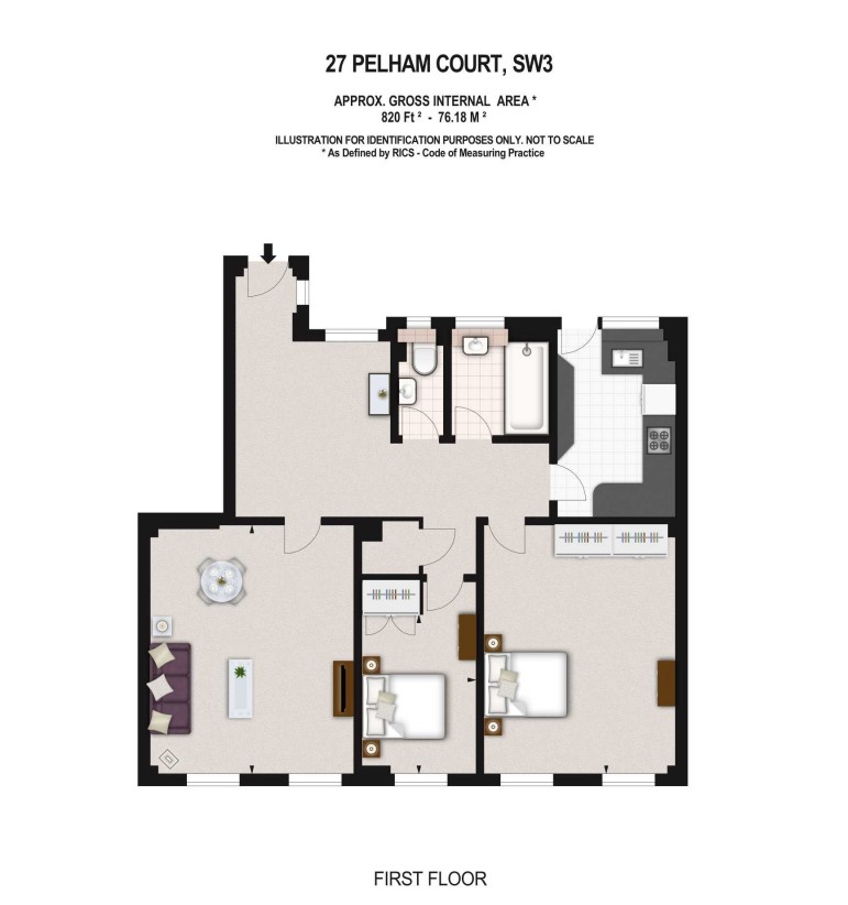 145 Fulham Road, South Kensington, London, SW3 - Floorplan 1