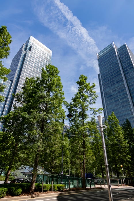 London / United Kingdom - A view of modern office building