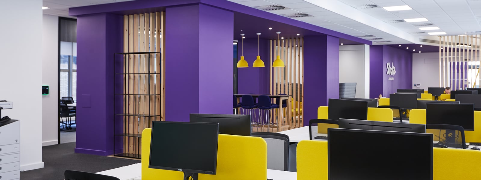 Office working space at Stroke Association head office 