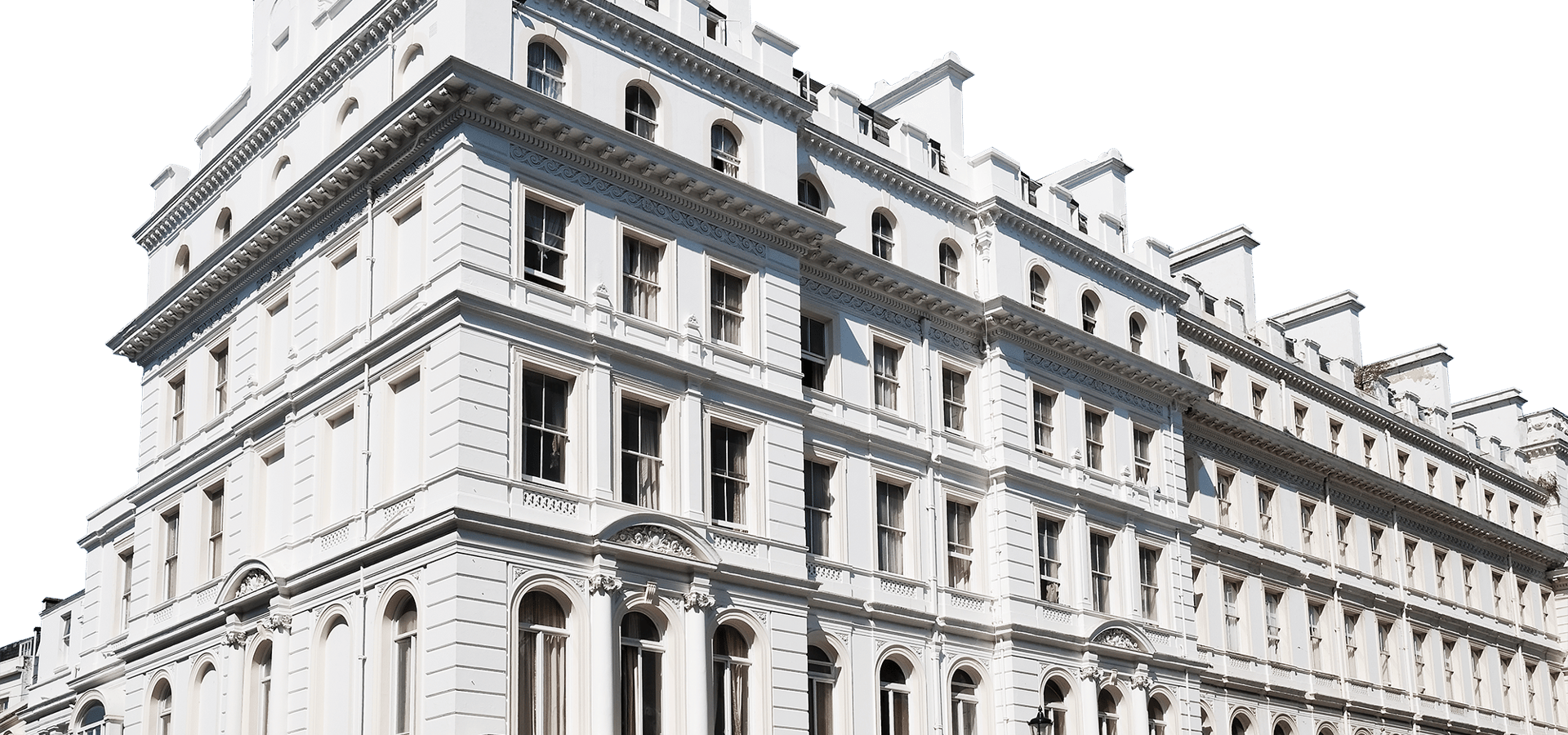 Row of buildings in Knightsbridge
