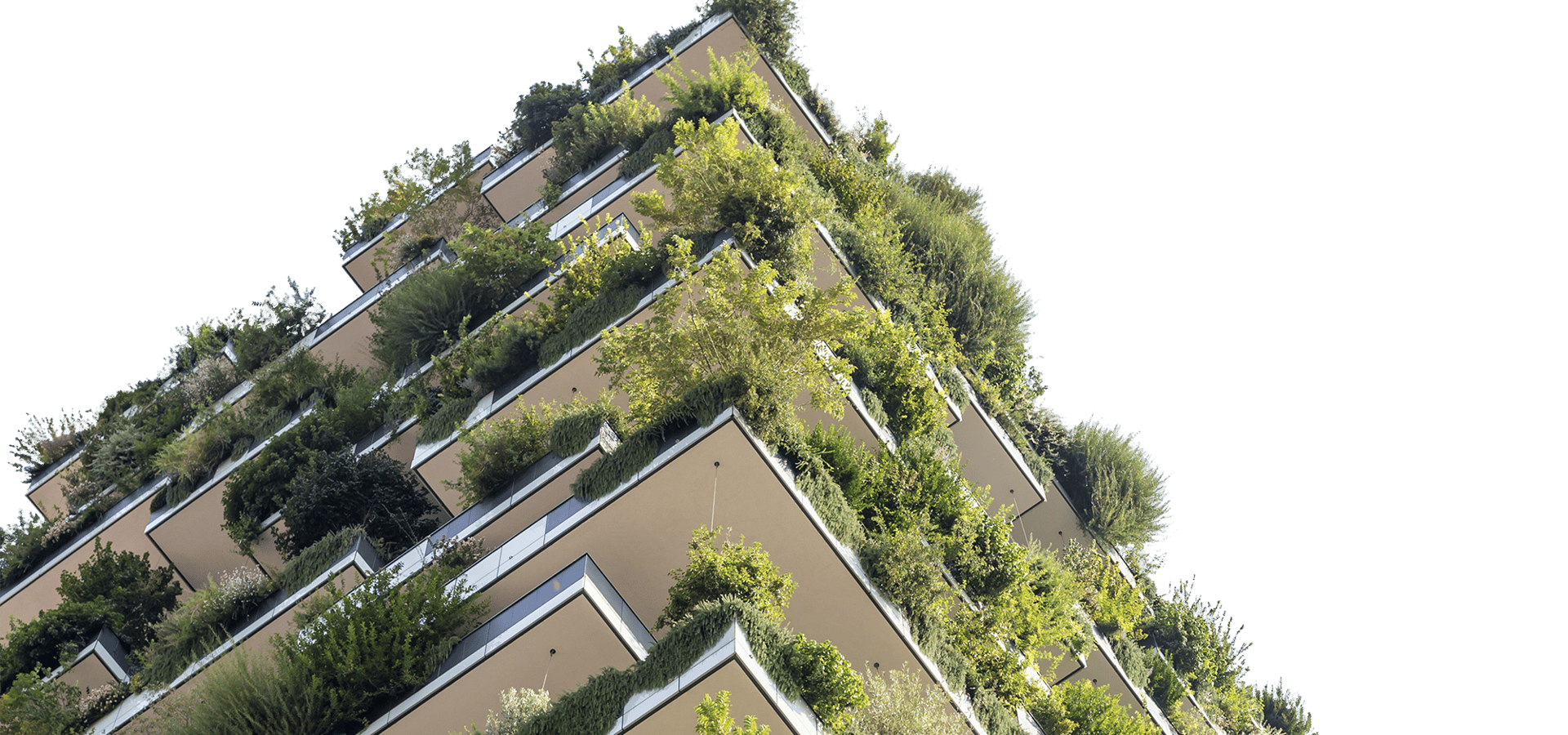 Eco building with lots of greenery