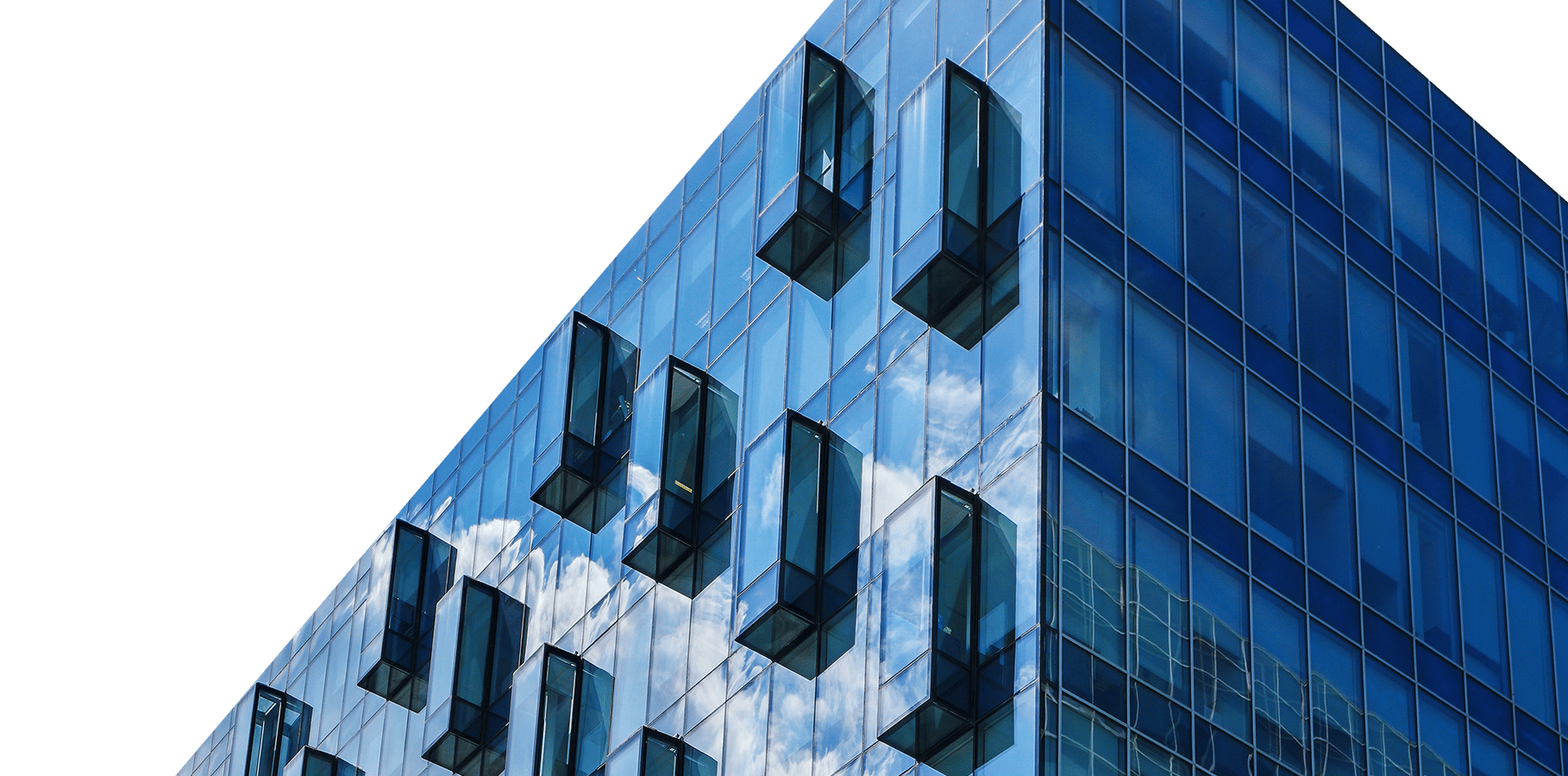 Square glass building