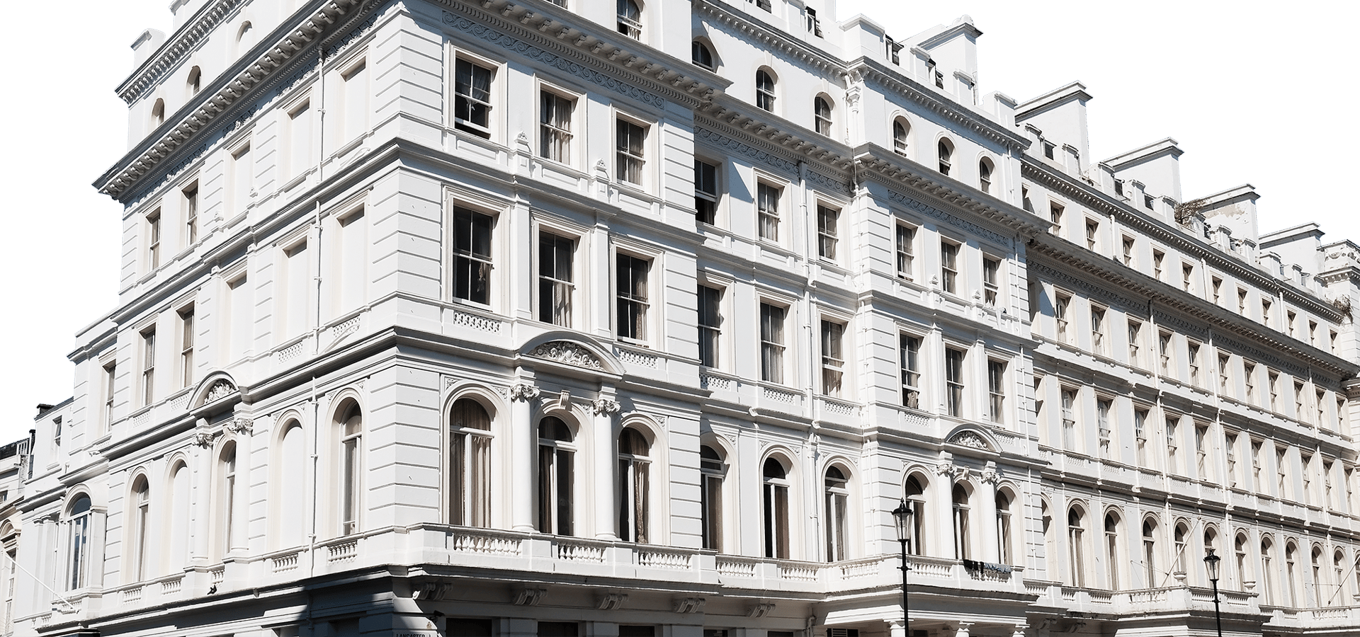 Row of buildings in Knightsbridge