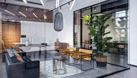 Photo of interior of a meeting room in an office