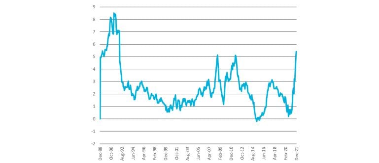 Figure 3. Annual inflation, %